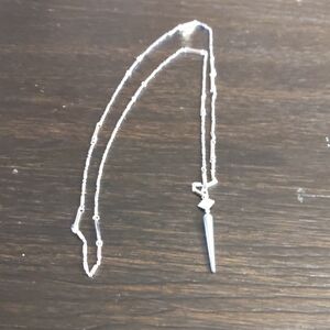Stella & Dot Silver Spike Pendant Necklace